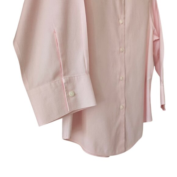 Petite Sophisticate Non-Iron Long Sleeve Button Down Shirt | NWT | SP | Pink - Picture 9 of 15
